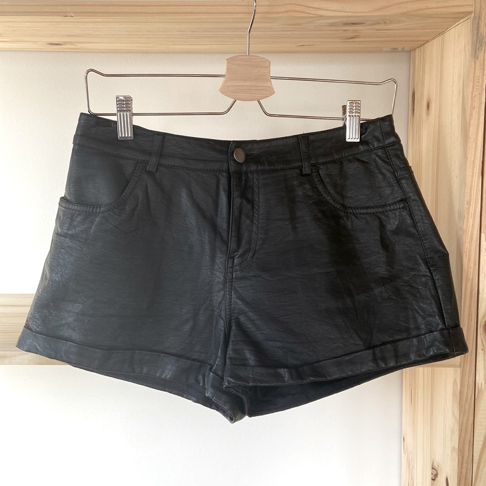 Forever 21 Faux Leather short shorts
